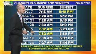 Days are getting shorter, but sunsets are getting later