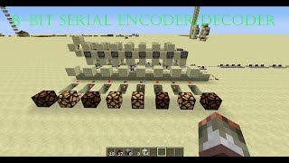 8-Bit serial binary encoder/decoder - Redstone tutorial