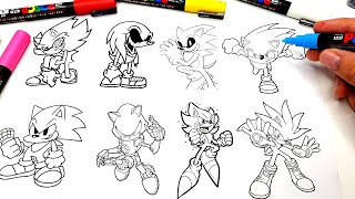 Coloring Pages Fnf Scariest Sonic Exe Mods Best Sonic M Doovi