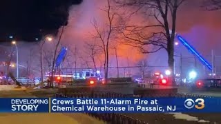 Crews Battle 11-Alarm Fire In Passaic, New Jersey