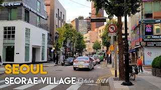 4k Seoul Walking Tour - Seorae Village. October 2021 // Virtual Korea