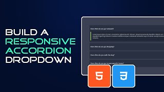 Responsive FAQ accordion dropdown | HTML and CSS Tutorial