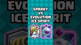 Sparky VS Evolved Ice Spirit 🗣️🚀🔥 #clashroyale #shorts