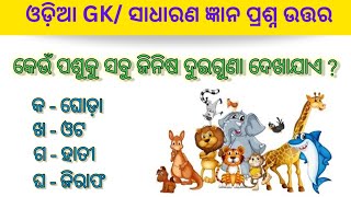 କେଉଁ ପଶୁକୁ ସବୁ ଜିନିଷ ଦୁଇଗୁଣା ଦେଖାଯାଏ ? ll ଓଡ଼ିଆ GK ll General Knowledge Questions and Answers