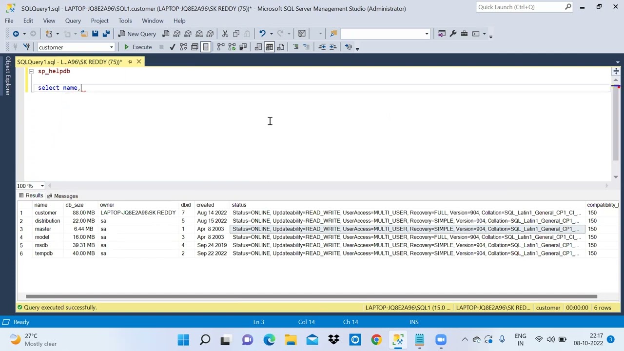 How To Check Recovery Model Of Database In Sql Server Youtube