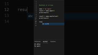 Manipulating a string using built-in methods for strings in Python.