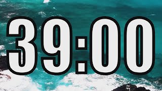 39 minute timer with Calm and Soft Music and sea in the background