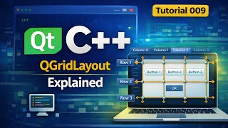 Qt C++ Tutorial 009 | QGridLayout Explained
