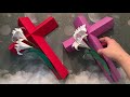 diy origami flower cross wall hanging i diy wall decor ideas i easy diy paper crafts