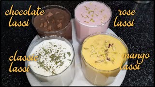 Lassi | 4 flavours of lassi | How to make lassi | 4 delicious types of lassi | Summer drinks |