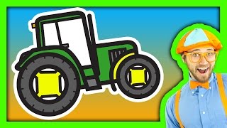Tractor Song for Children with Blippi
