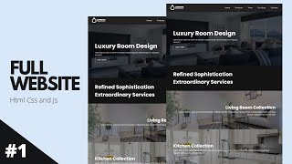 How to make a Responsive Interior Room Design Website | Html Css and Js