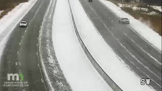 Minnesota crash compilation after first large snowstorm of season