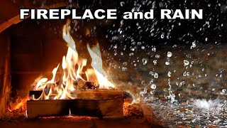 Fireplace & Rain - 10 hours relaxing sounds - no ads and no music