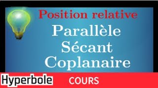 Géométrie dans l'espace : Position relative de plans et droites - Cours - IMPORTANT