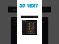 CSS 3D Text Hover Effect || CSS Amazing 3D Text design #shorts