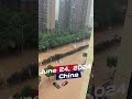 June 24, 2024 China. Heavy rain caused flash flooding in Changsha, Hunan province.