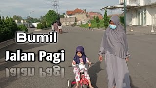 Iren Nemenin Ibu Jalan Pagi Sambil Sepedaan #Bumil