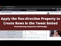 Apply the flex direction Property to Create Rows in the Tweet Embed (CSS Flexbox) freeCodeCamp