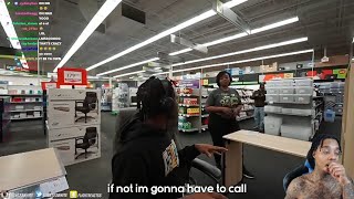 FlightReacts To Kanel Joseph Goes Live W/ Offensive Text to Speech Using Electronic Store Computers!
