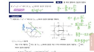 101. 원의 접선의 방정식 - 개념정리