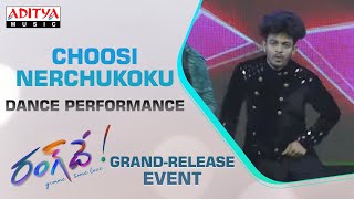 Choosi Nerchukoku​​ Dance Performance | #RangDe​ Grand Release Event Live | Nithiin | DSP