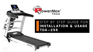PowerMax Fitness TDA 255 Multifunction Motorised Treadmill - DIY Installation Guide and Usage