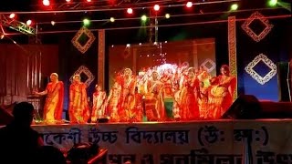 Gidhni elokeshi high school(H.S)  75yrs complete || New Program Santali Beautiful Girls Stage Dance