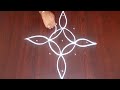 Dot Kolam:  5x3 Simple  Easy Flowers Rangoli | Daily Kolam Designs|  Simple  |ManaVakita Muggulu