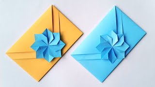 Beautiful PAPER ENVELOPE | Gift Idea |  Easy Origami Envelope | DIY Flower Envelope Making Ideas