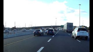 Queue jumping Audi gets boxed in