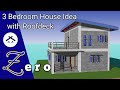 3 Bedroom House Idea with Roofdeck