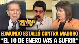 EDMUNDO EXPLOTÓ CONTRA MADURO Y ADVIRTIÓ LO PEOR EN LA ASUNCIÓN PRESIDENCIAL