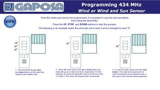 Programming Radio 434 Mhz Sun Wind Sensor