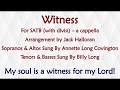 witness arr. jack halloran satb a cappella billy long u0026 annette long covington multi tracking