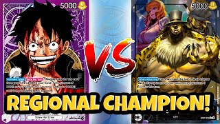 [OP09] Regional Champion Gameplay! Lucci vs Purple Luffy One Piece TCG High Rated Gameplay