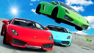 We Destroyed EXPENSIVE Cars on a MASSIVE Cliff Jumps in BeamNG Drive Mods!