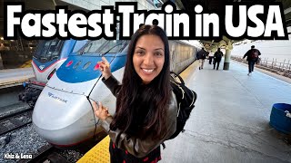 FASTEST Train in the USA! Amtrak Acela Business Class DC to NYC Tour
