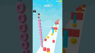 Cube Stacker Surfer 3D Gameplay walkthrough level 7 । Android , iOS game #cubestackersurfer #shorts