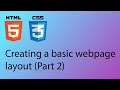 HTML & CSS 2020 Tutorial 23 - Create basic layout (Part 2)