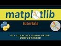 Matplotlib Plotting Tutorials : 026 : Subplots using Grids : subplot2grid