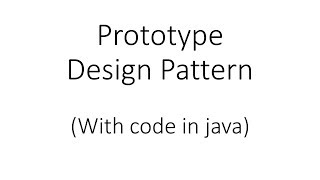 Prototype Design Pattern in Java
