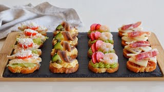 4 Easy Appetizer Ideas with Toasted Bread | Crostinis for Parties | DarixLAB