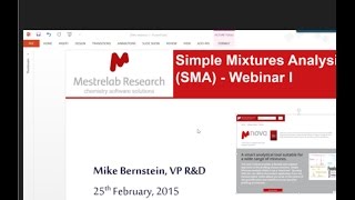 Simple Mixtures Analysis SMA Webinar I