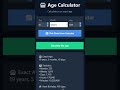 python project | Age calculator app #coding #python #viral #trending #project #webdevelopment