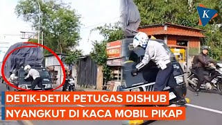 Kronologi Petugas Dishub Depok Tersangkut di Kaca Mobil Pikap