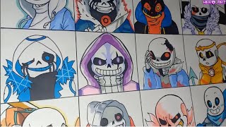 Draws Sans According To The Different Au UNDERTALE Vẽ Sans