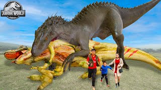 The Best Dinosaur Battle | T-Rex vs Indominus Rex | JURASSIC PARK In Real Life | Dinosaur | ms.Sandy