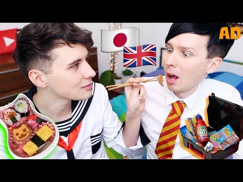 UK vs JAPAN School Lunches! with Dan and Phil UK vs JAPAN School Lunches! with Dan and Phil