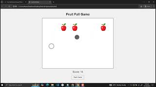 Fruit Fall Game Using HTML, CSS and JavaScript with Source CodeFruit Fall Game